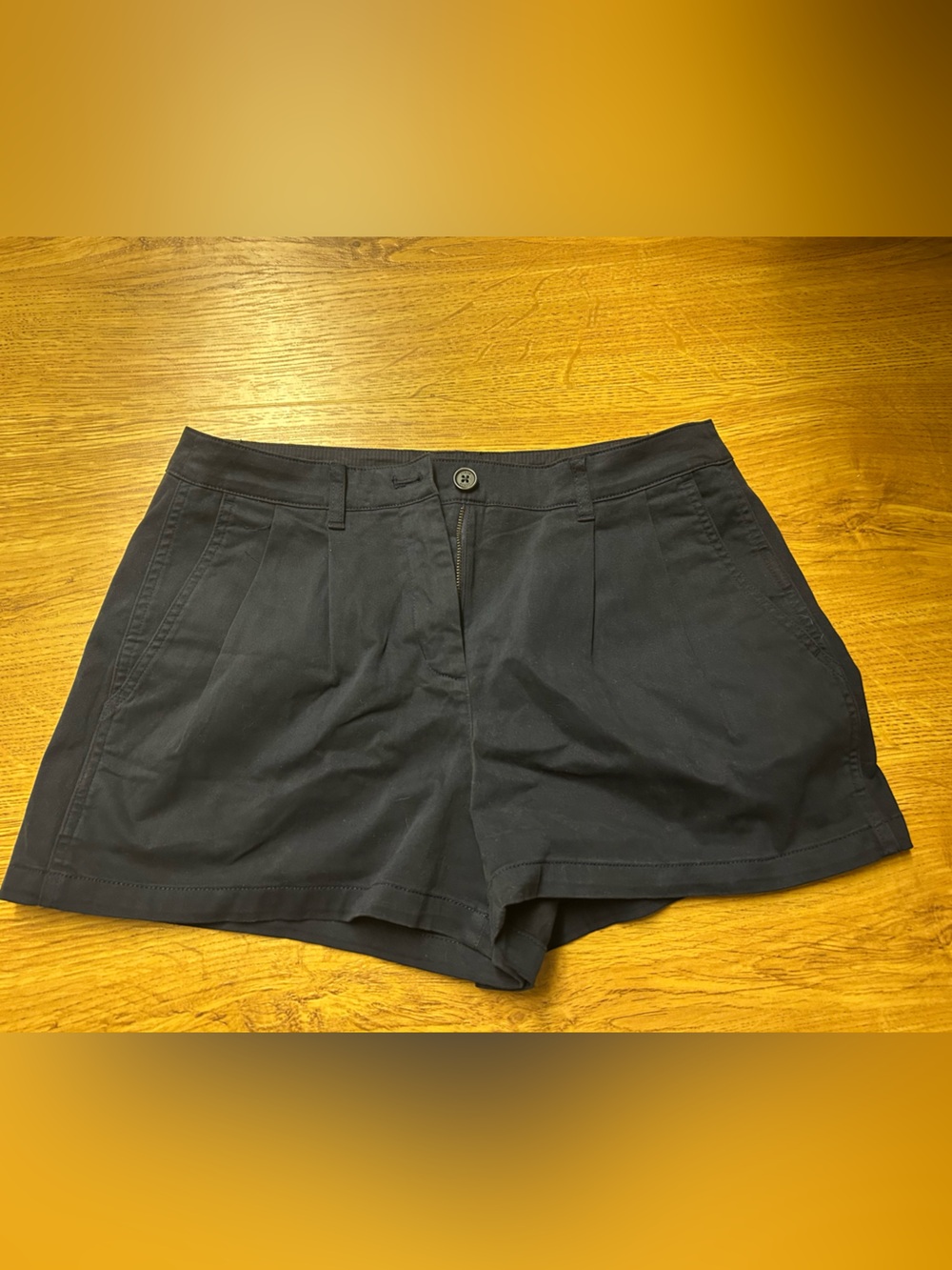 J. Crew Black High-Waist Tailored Cotton Shorts